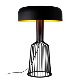 Opviq Fellini - MR-123 Lámpara de mesa Negra y Dorada